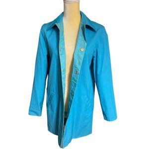 Signature Joans NY Reversible Raincoat Blue Size M